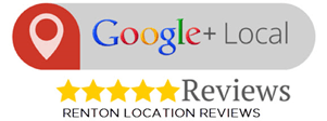 Google + Reviews button for Renton location